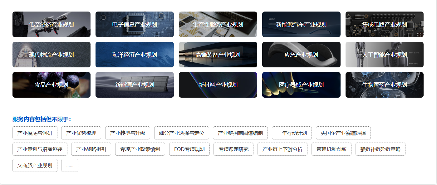 专项产业规划